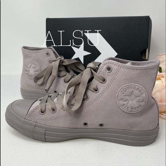 Converse Ctas Suede HI Mercury Grey W AUTHENTIC - Picture 4 of 8